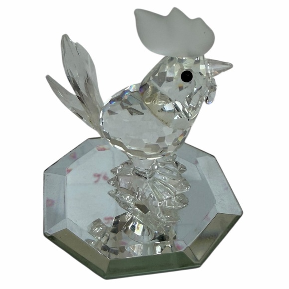 Swarovski Rooster Figurine 014497 5cm Clear Crystal Collectible - Picture 2 of 4